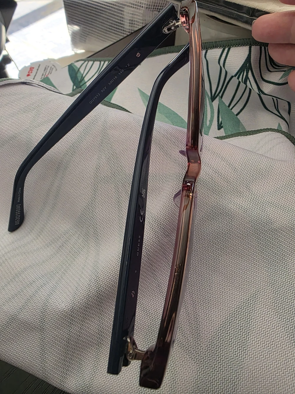 New Guess GU7912 Pink Navy Blue Gold Logo Sunglasses 55mm